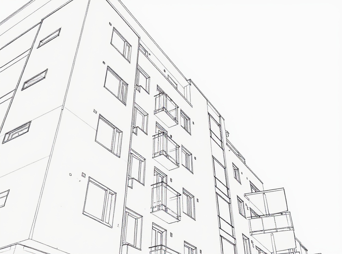 Print-ready architectural sketch displayed on presentation board